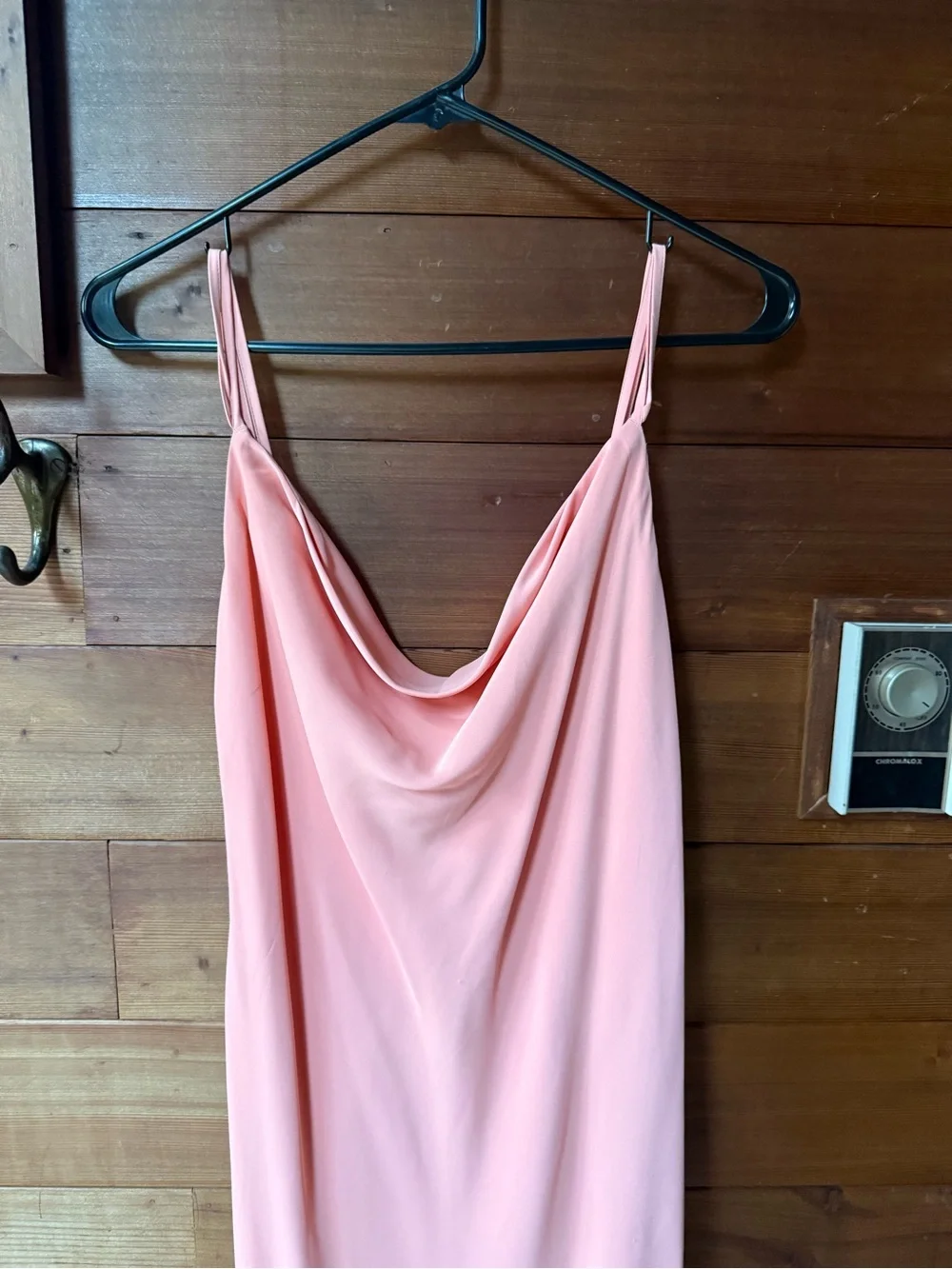 Abercrombie & Fitch Peach Cowl-Neck Slip Maxi Dress